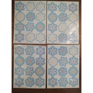 Creative Teaching Press Stickers Lot Of 4 Full Partial Sheets Snowflakes Winter